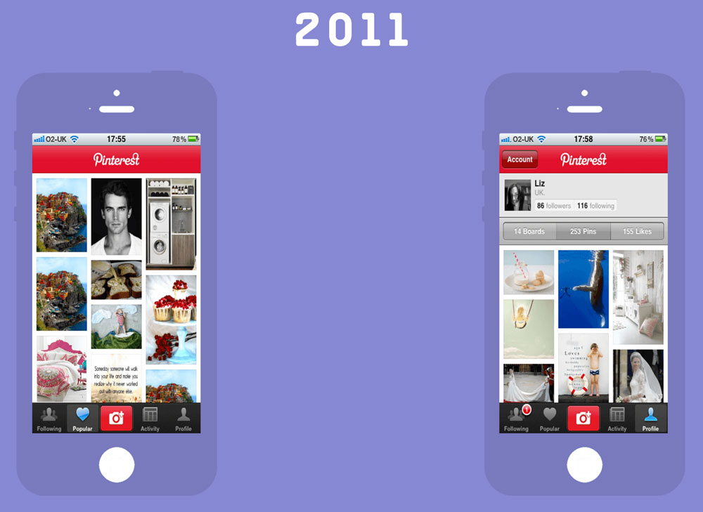 Pinterest Iterative Design in 2011