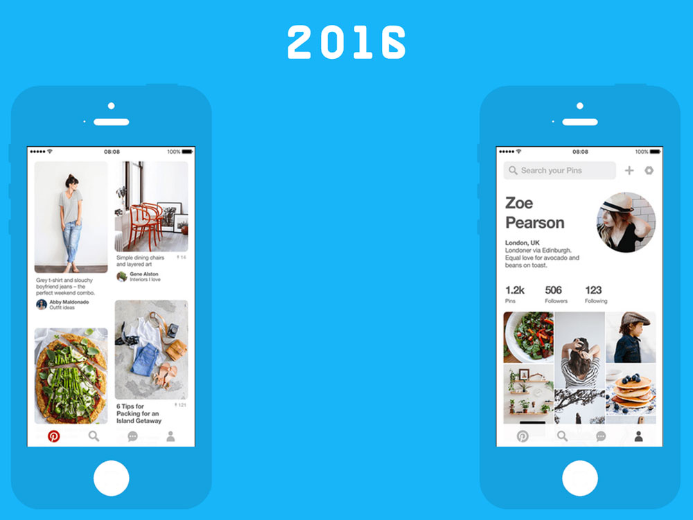 Pinterest Iterative Design in 2016