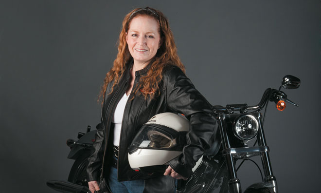 The American Motorcyclist Association's Maggie McNally Bradshaw. (photo by Jane Shauck)