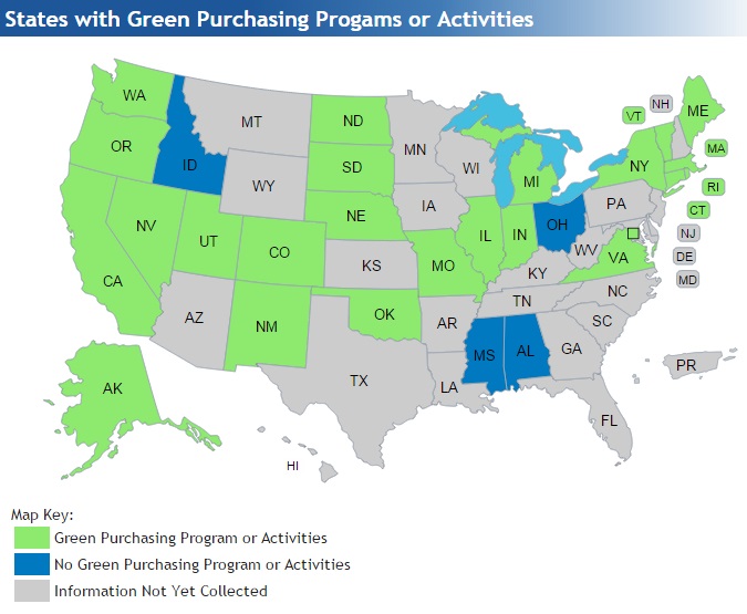 NASPO green purchasing map