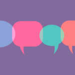 colored clouds of dialogue, bubbles for words. talking cloud icons set. vector illustration.