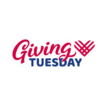 Giving Tuesday, global day of charitable giving. Text lettering with hashtag heart. Charity campaign banner design, vector illustration.