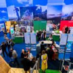 Visitors at the 2016 ITB travel trade show at the exhibition grounds in Berlin, Germany