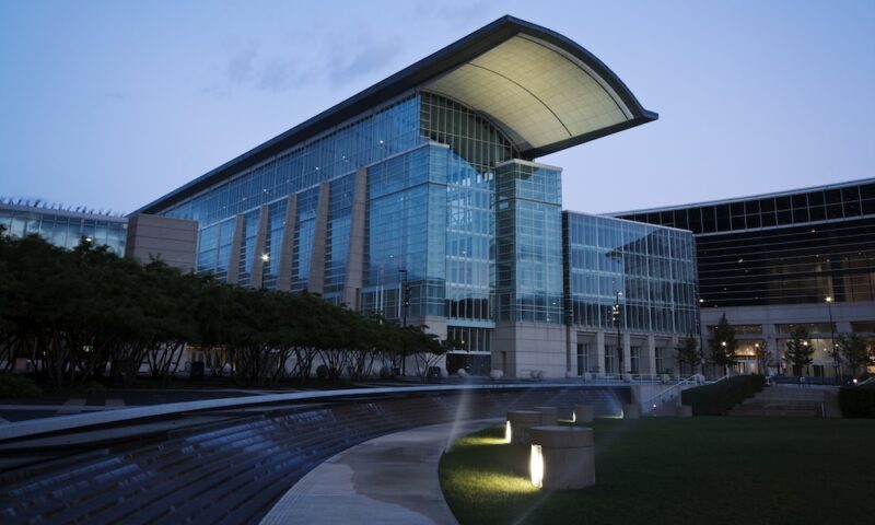 Chicago, Illinois, USA - July 13, 2008 McCormick Place in Chicago seen evening time on July 13, 2008. McCormick Place is the largest convention center in the US.
