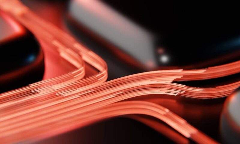Orange flowing lights